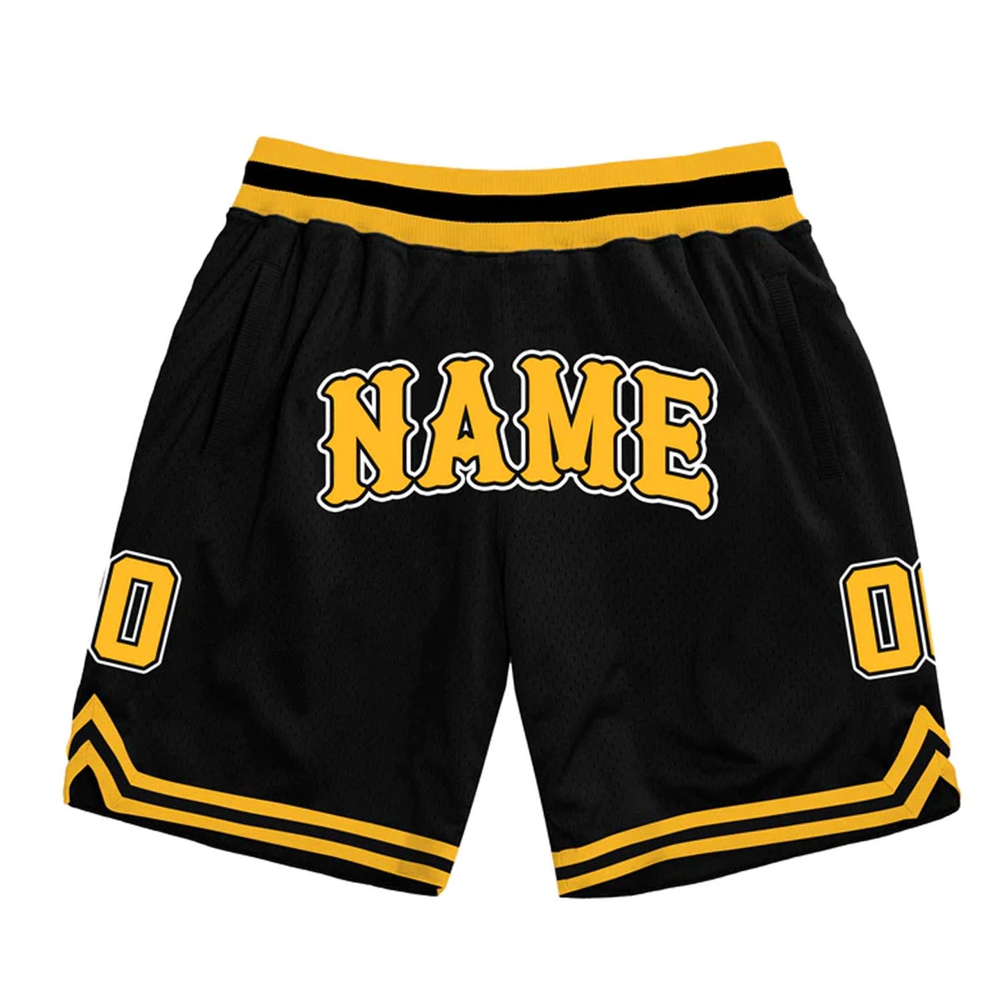 Black-Yellow Custom Basketball Shorts