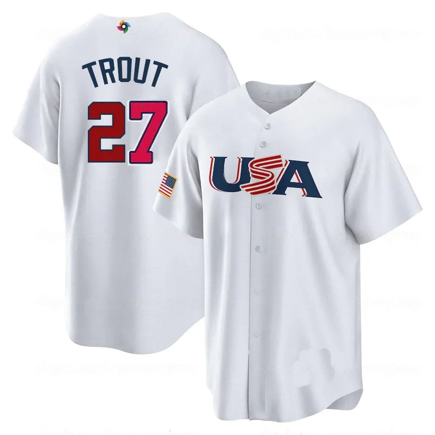 MLB Mike Trout USA 27 Jersey