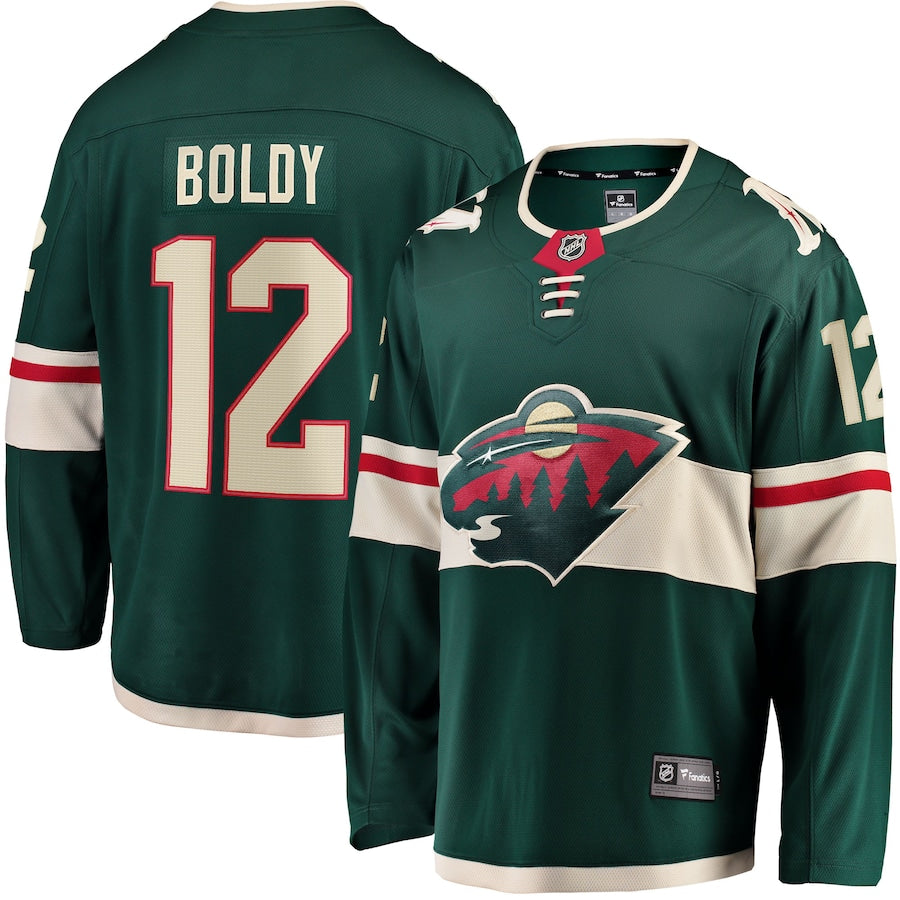 NHL Matt Boldy Minnesota Wild 12 Jersey