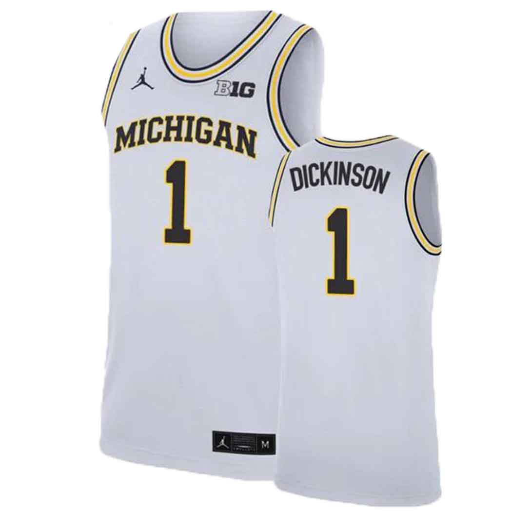 NCAA Hunter Dickinson Michigan Wolverines 1 Jersey