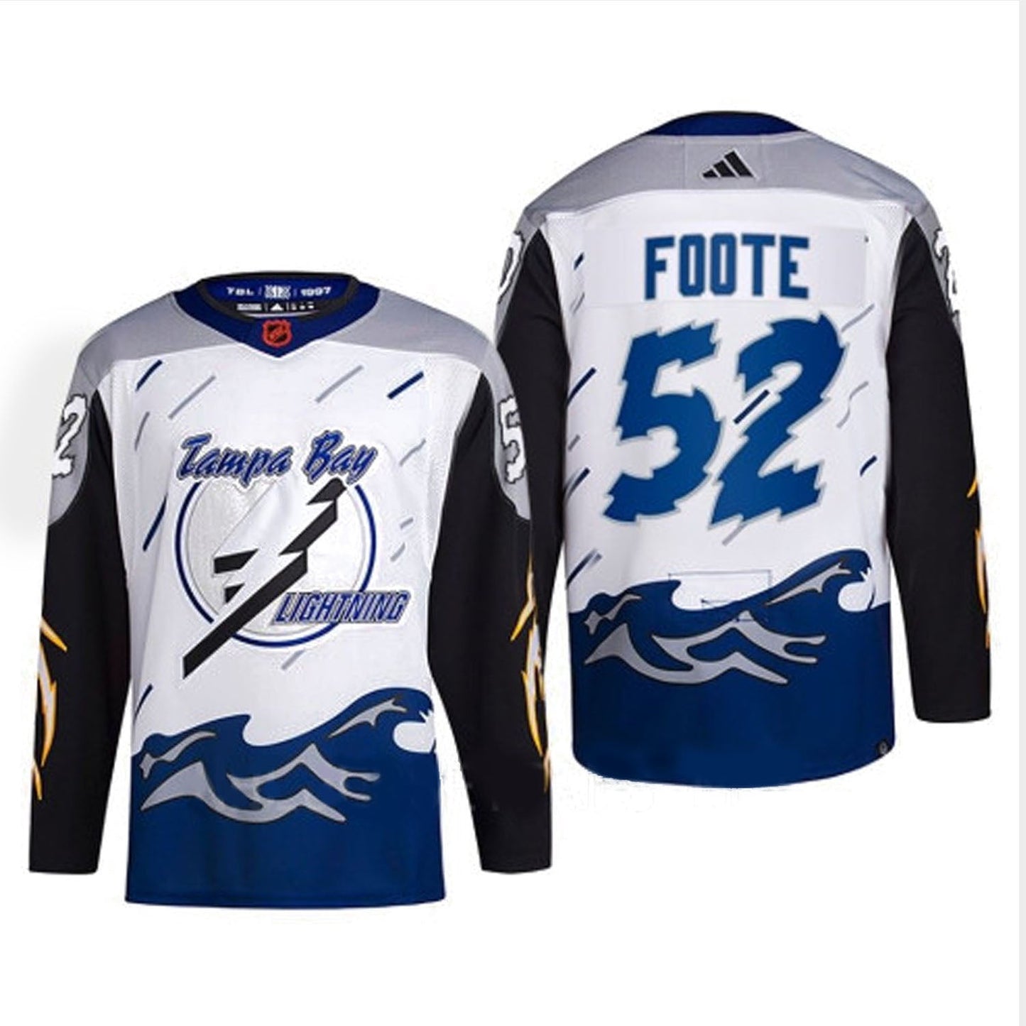 NHL Callan Foote Tampa Bay Lightning 52 Jersey