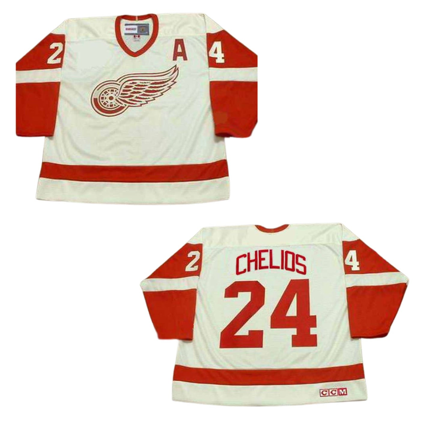 NHL Chris Chelios Red Wings 24 Jersey