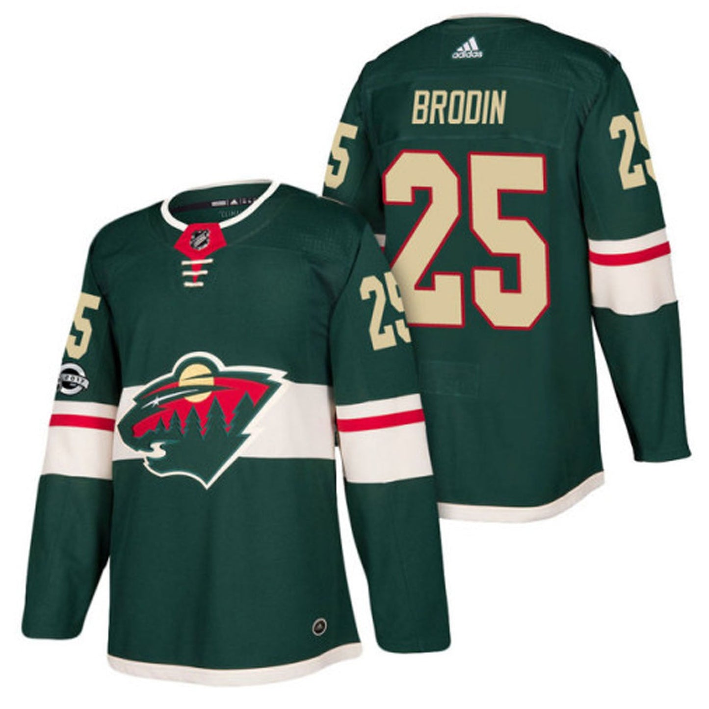 NHL Jonas Brodin Minnesota Wild 25 Jersey