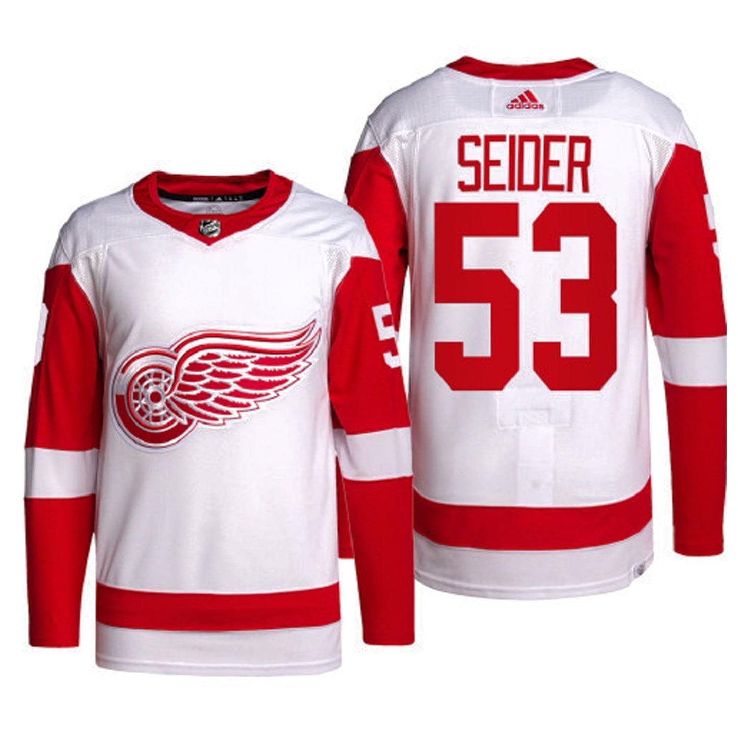 NHL Moritz Seider Detroit Red Wings 53 Jersey