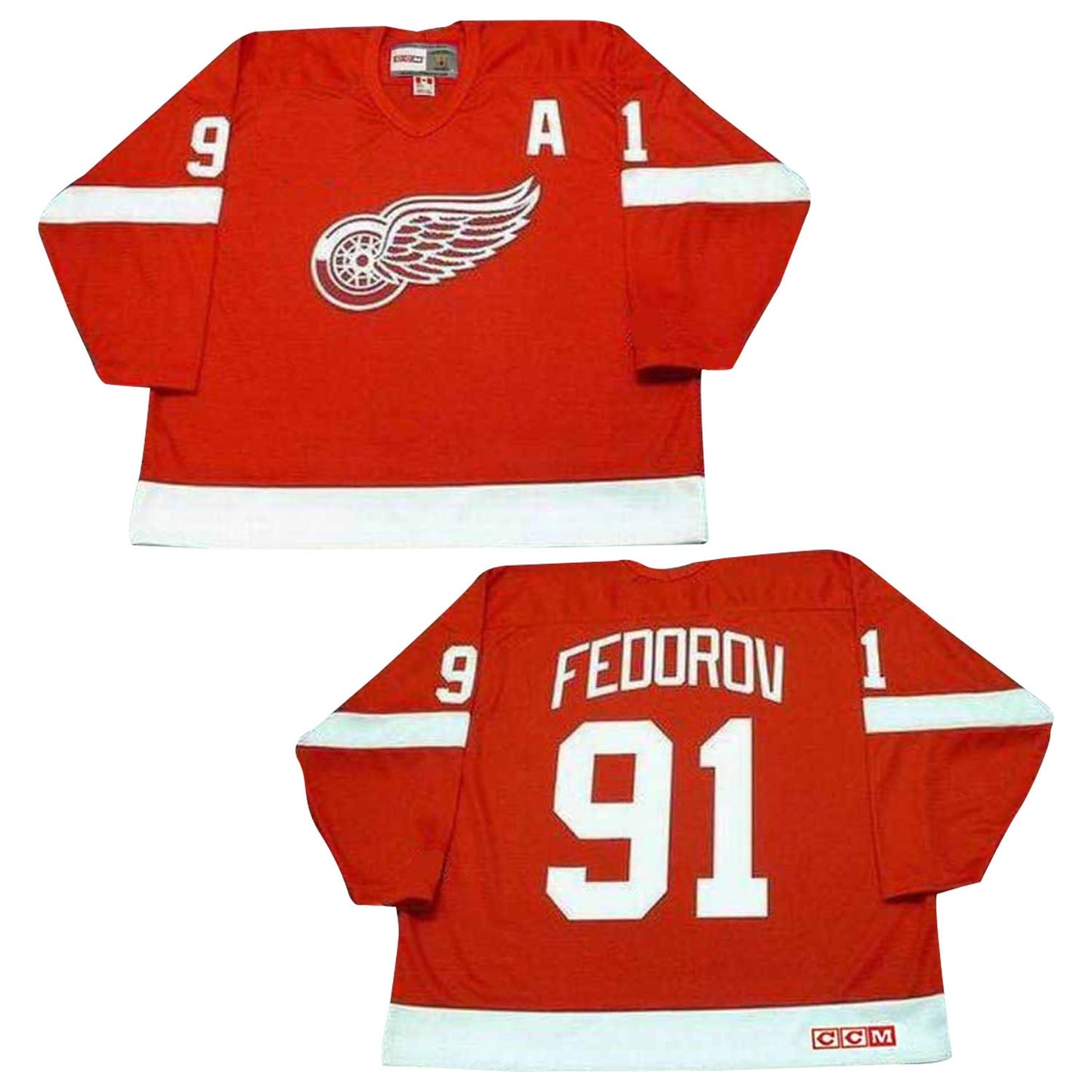 NHL Sergei Federov Detroit Red Wings 91 Jersey