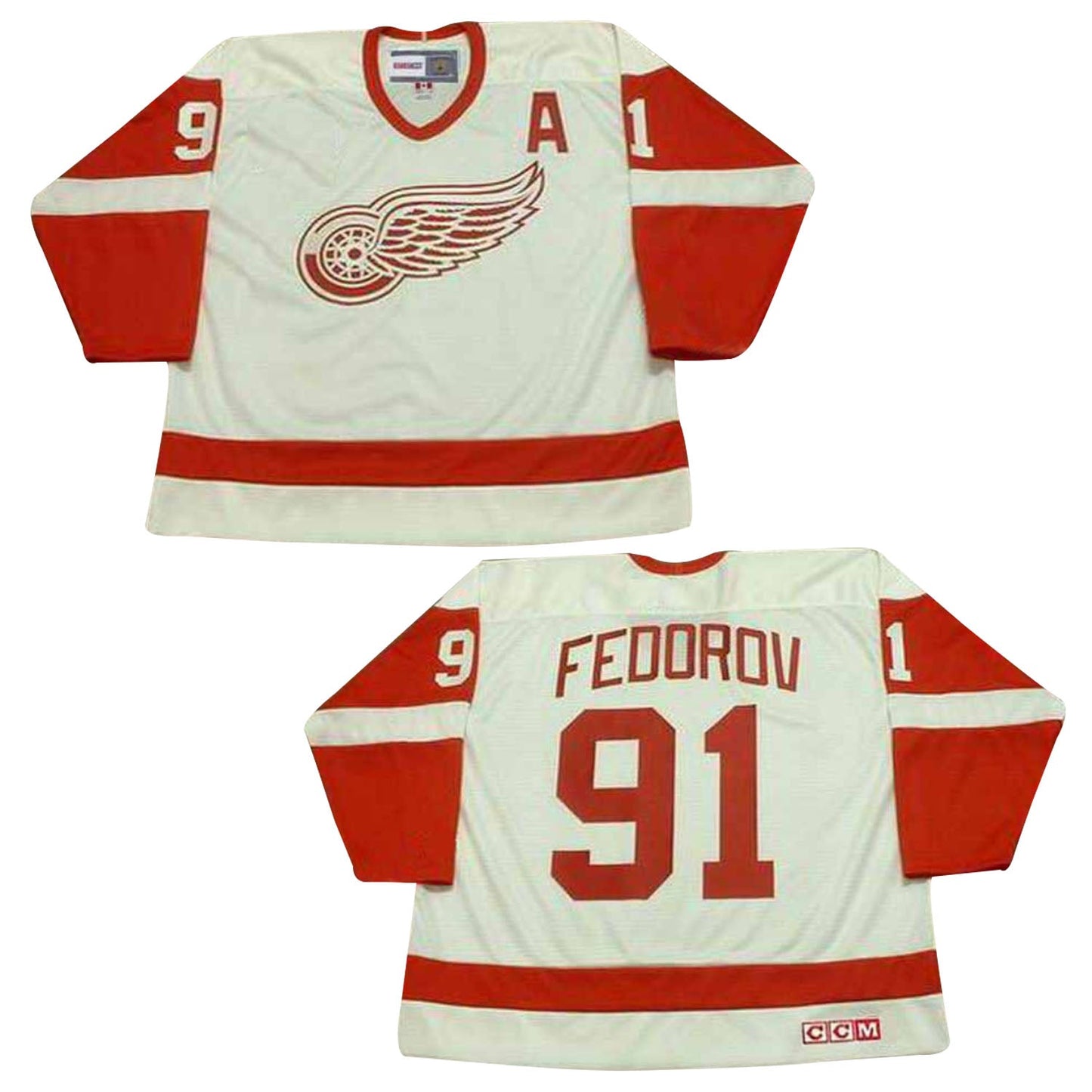 NHL Sergei Federov Detroit Red Wings 91 Jersey