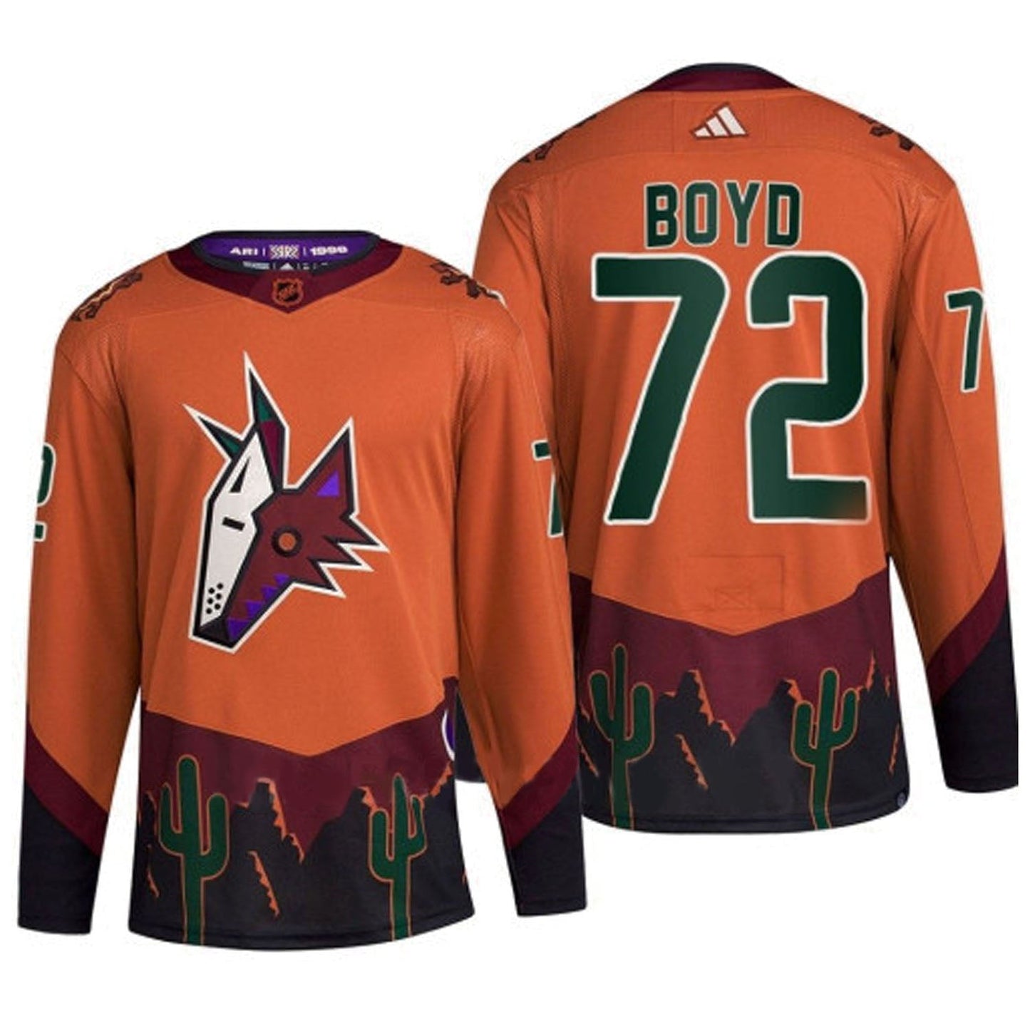 NHL Travis Boyd Arizona Coyotes 72 Jersey