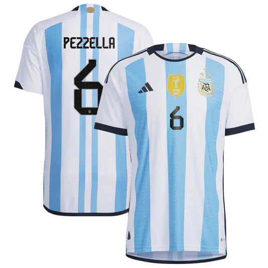 German Pezzella Argentina 6 FIFA World Cup Jersey