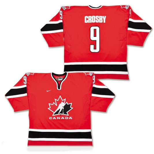 Retro '05 IIHF Team Canada Sidney Crosby 9 World Junior Jersey