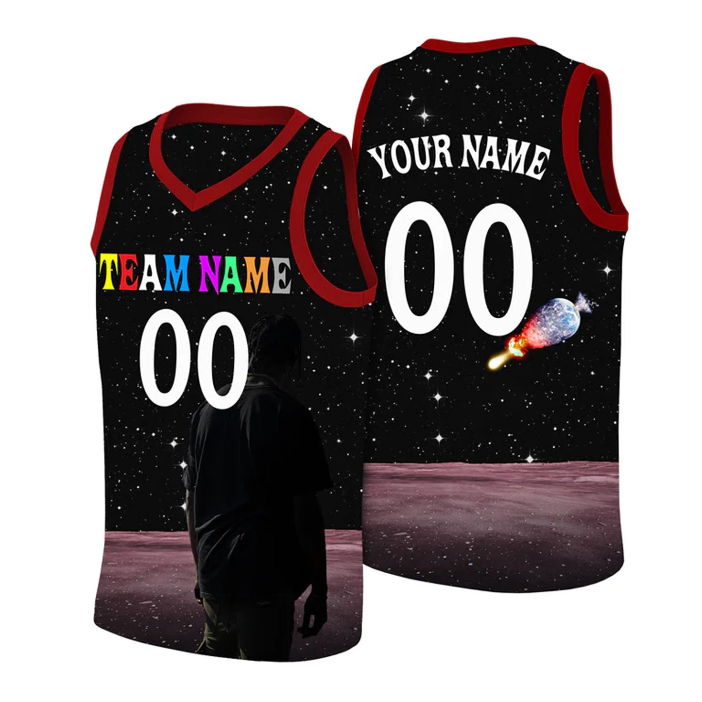 Space Custom Basketball Jersey