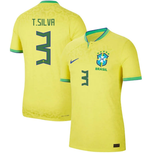 Thiago Silva Brazil 3 FIFA World Cup Jersey