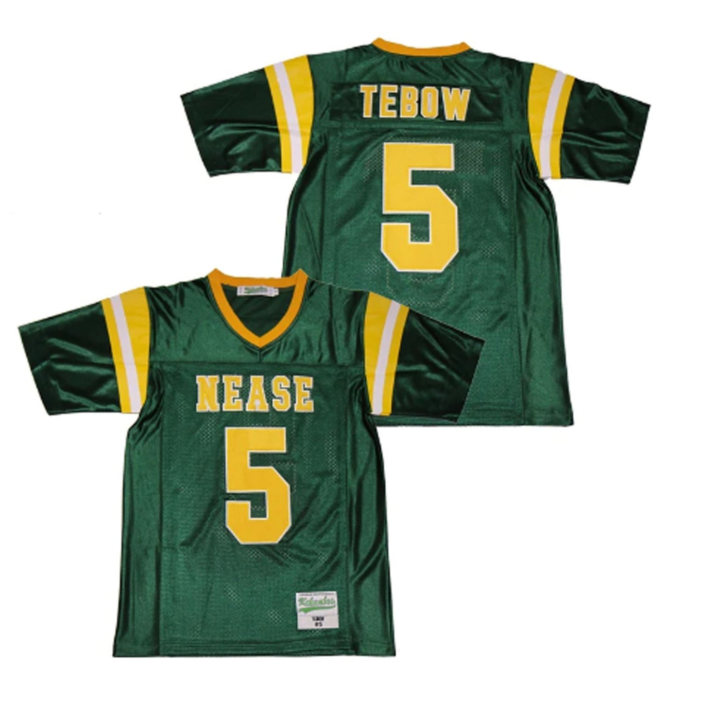 CUSTOM TIM TEBOW 5 ALLEN D. NEASE HIGH SCHOOL PANTHERS GREEN FOOTBALL  JERSEY